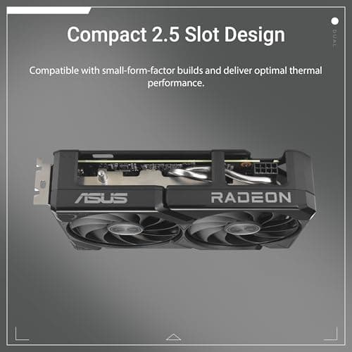 Asus DUAL Radeon RX 9060 XT 8GB GDDR6 Black image