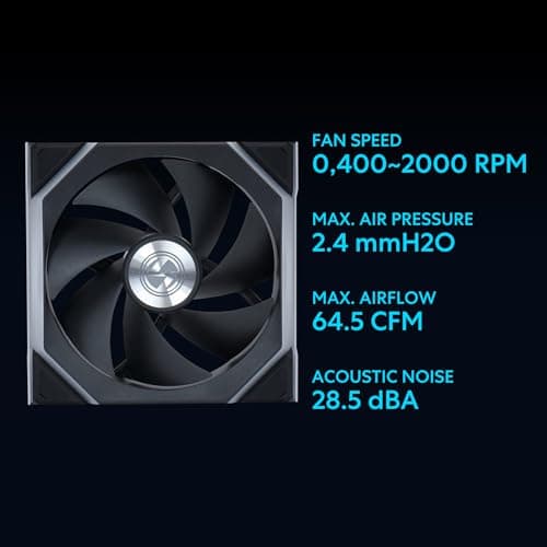 Lian Li UNI FAN SL 120mm Black PWM Addressable RGB Wireless 3-Pack image