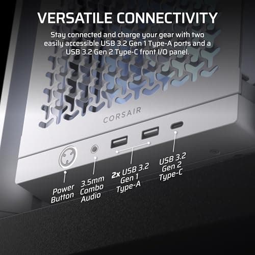 Corsair FRAME 4000D RS ARGB Modular Mid-Tower PC Case - White image