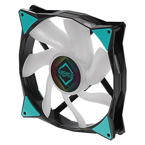 Iceberg Thermal IceGALE 140mm Black / Teal ARGB PWM 96 CFM 2-Pack image