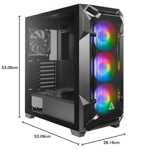 Antec DF600 FLUX ATX Mid Tower Black with Tempered Glass Side Panel and USB 3.2 Gen 1 Type-A image