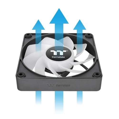 Thermaltake CT120 EX Reverse ARGB Sync 120mm Black PWM 65.82 CFM 3-Pack image