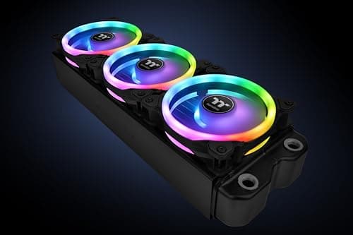 Thermaltake SWAFAN 14 140mm Black RGB 77.6 CFM 3-Pack image