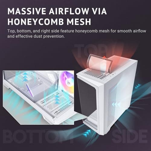 Antec C3 ARGB ATX Mid Tower White Tempered Glass Side Panel image