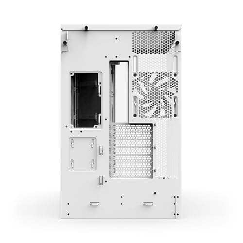 NZXT H9 Flow (2025) ATX Mid Tower White Tempered Glass Side Panel, USB 3.2 Gen 2x2 Type-C, USB 3.2 Gen 1 Type-A image