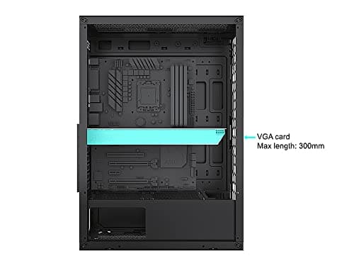 BGears b-Optillusion ATX Mid Tower Black Tempered Glass Side Panel image