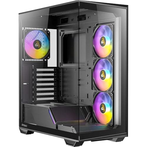 Antec C3 ARGB ATX Mid Tower Black with Tempered Glass Side Panel, USB 3.2 Gen 2 Type-C, and USB 3.2 Gen 1 Type-A image