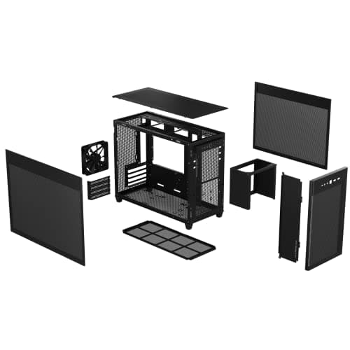 Asus Prime AP201 Micro ATX Mini Tower Black with Mesh Side Panel and USB 3.2 Gen 2 Type-C and USB 3.2 Gen 1 Type-A image
