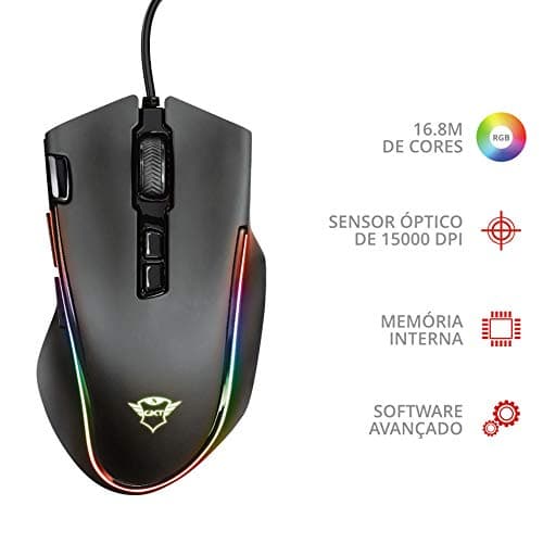 Trust GXT 188 Laban RGB Wired Optical Gaming Mouse image
