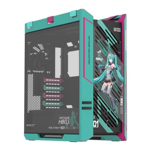 ASUS ROG Strix Helios II Hatsune Miku Edition EATX mid-Tower Gaming PC case main image