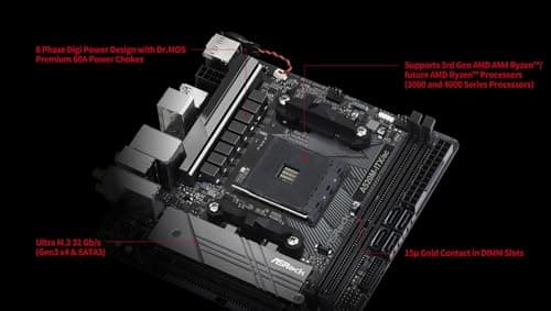 ASRock A520 A520M-ITX/ac AM4 DDR4 Mini ITX image