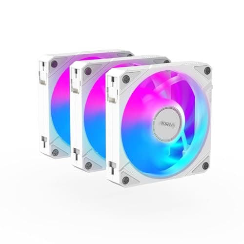 Gigabyte AORUS EZ CHAIN FAN 120mm White PWM ARGB 60 CFM 3-Pack image