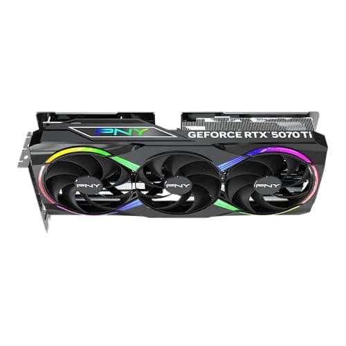 PNY EPIC-X RGB Triple Fan Plus OC GeForce RTX 5070 Ti 16GB GDDR7 Black image