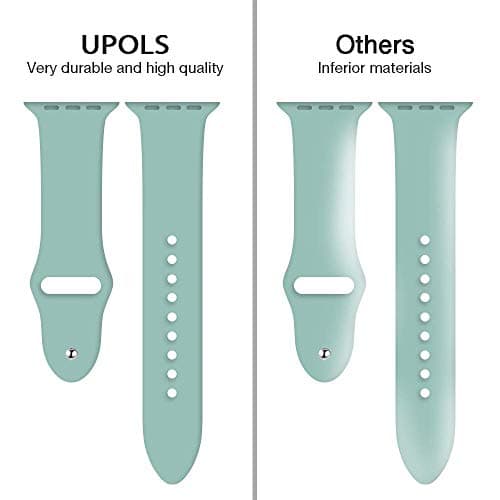 UPOLS Compatible with Apple Watch Band 38mm 42mm 40mm 44mm Sport Band, Silicone Sport image