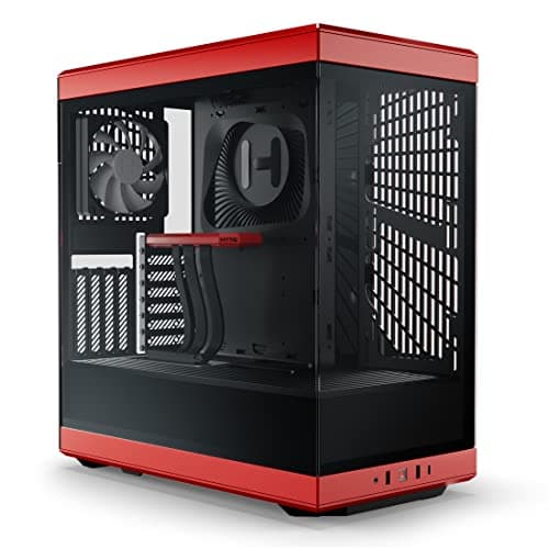 HYTE Y40 ATX Mid Tower Red / Black with Tempered Glass Side Panel and USB 3.2 Gen 2 Type-C, USB 3.2 Gen 1 Type-A main image