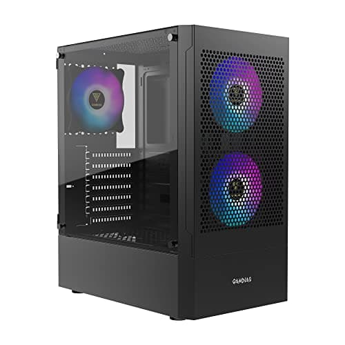 GAMDIAS TALOS E3 MESH ATX Mid Tower Black with Tempered Glass Side Panel main image