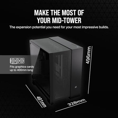 Corsair 6500D Airflow ATX Mid Tower Black Tempered Glass, USB 3.2 Gen 2 Type-C USB 3.2 Gen 1 Type-A image