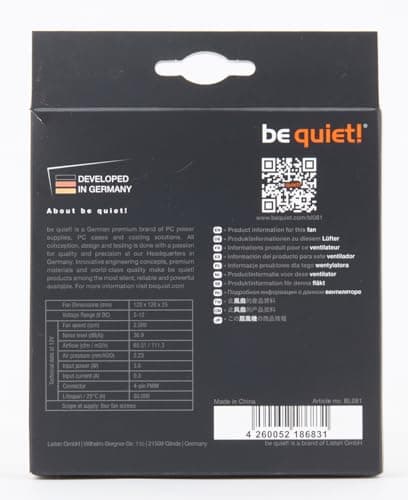 be quiet! Pure Wings 2 120mm Black PWM 65.51 CFM 1-Pack image