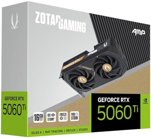 Zotac GeForce RTX 5060 Ti GAMING AMP 16GB GDDR7 Black image