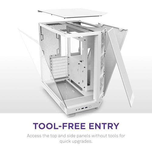 NZXT H6 Flow RGB ATX Mid Tower White Tempered Glass image