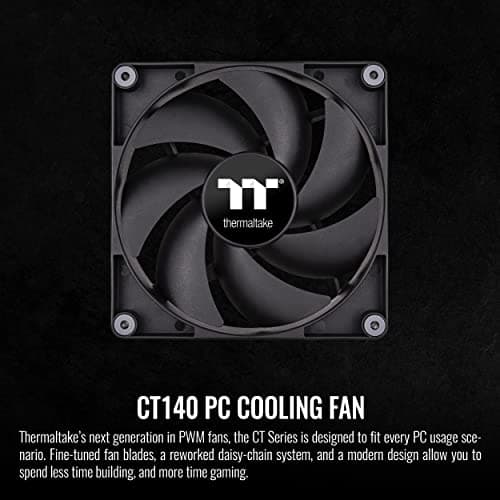 Thermaltake CT140 140mm Black PWM 77.37 CFM 2-Pack image