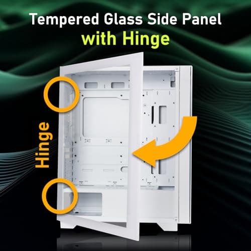 BitFenix FLOW ATX Mid Tower Black Tempered Glass Side Panel image