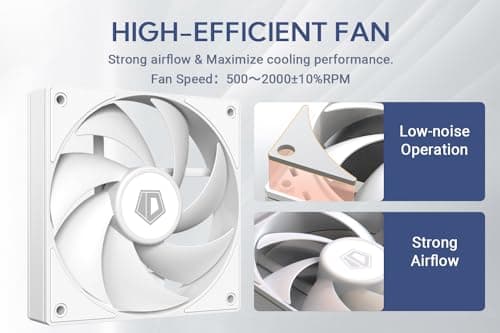 ID-COOLING AF-125 120mm White 78.25 CFM PWM 3-Pack image