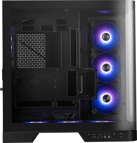 MSI MAG PANO 120R PZ ATX Mid Tower Black with Tempered Glass Side Panel and USB 3.2 Gen 2x2 Type-C USB 3.2 Gen 1 Type-A image