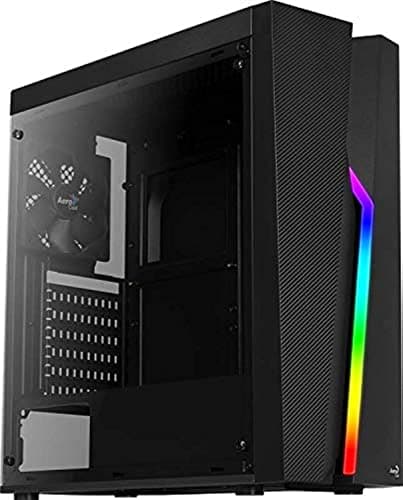 Aerocool Bolt ATX Mid Tower Tempered Glass with USB 3.2 Gen 1 Type-A and USB 2.0 Type-A, Dimensions: 410 x 194 x 444 image