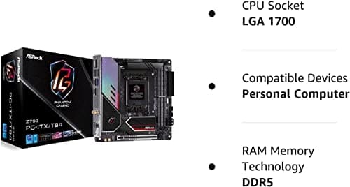 ASRock Z790 PG-ITX/TB4 LGA1700 DDR5 Mini ITX image