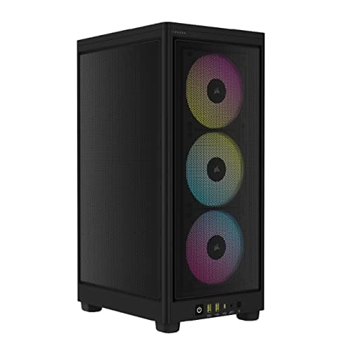Corsair 2000D RGB AIRFLOW Mini-ITX Tower Black Mesh Side Panel, USB 3.2 Gen 2 Type-C, USB 3.2 Gen 1 Type-A image