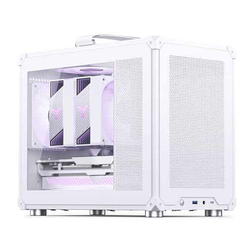 Jonsbo C6 MAX Micro ATX Desktop White Tempered Glass Side Panel image