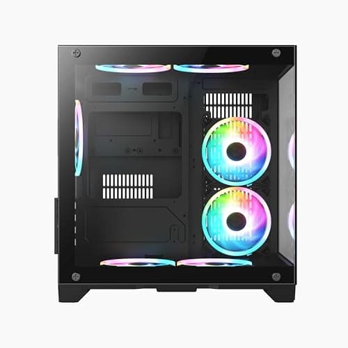 BGears b-Pellucid Micro ATX Mini Tower Black Tinted Tempered Glass Side Panel image