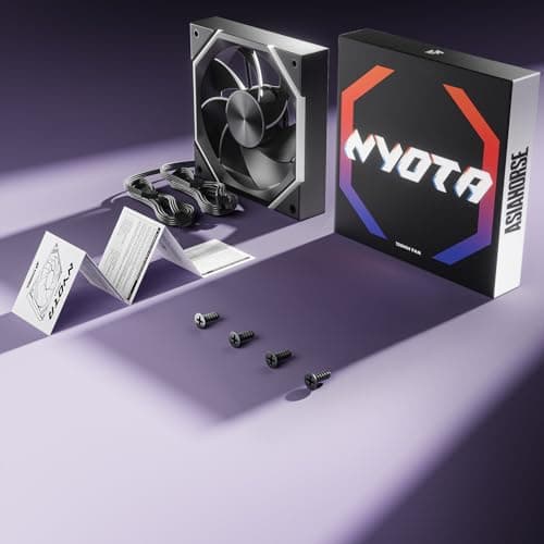 Asiahorse Nyota A14 140mm PC Case Fan – High-Efficiency Cooling Reverse Blade Black image