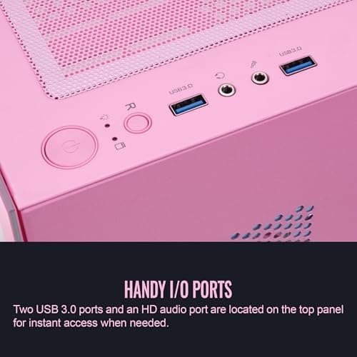 Thermaltake View 170 ARGB Micro ATX Mini Tower Pink / Blue Tempered Glass Side Panel, USB 3.2 Gen 1 Type-A image