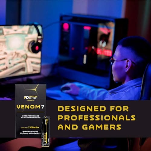 Fantom Drives VENOM7 1TB M.2-2280 SSD PCIe 4.0 x4 NVMe image