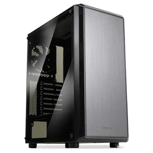 Zalman S4 ATX Mid Tower Black with Tinted Acrylic Side Panel and USB 3.2 Gen 1 Type-A, USB 2.0 Type-A image