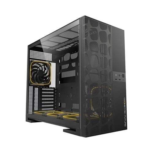 Geometric Future Model 5 Vent ATX Mid Tower Black Tempered Glass Side Panel, USB 3.2 Gen 2x2 Type-C, USB 3.2 Gen 1 Type-A image