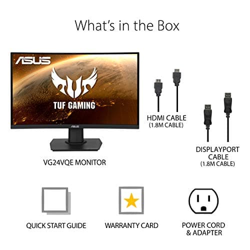 Asus TUF GAMING VG24VQE 23.6" 1080p 165Hz VA Curved Monitor image