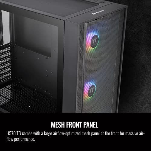 Thermaltake H570 ATX Mid Tower Black Tempered Glass ARGB image