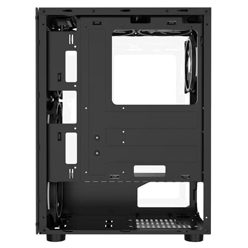 CiT Mirage F6 ATX Mid Tower Black with Tempered Glass Side Panel and USB 3.2 Gen 1 Type-A / USB 2.0 Type-A image