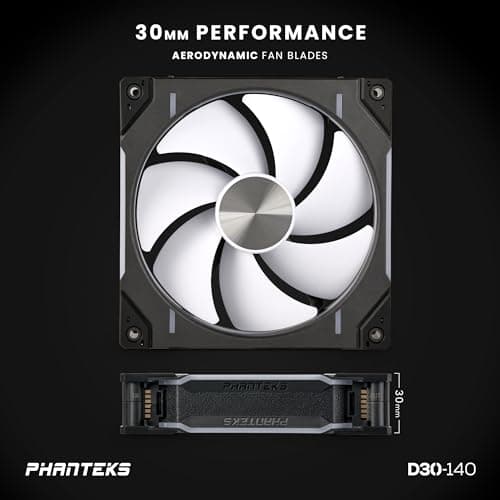 Phanteks PH-F140D30 140mm Black Addressable RGB PWM 71.93 CFM 3-Pack image