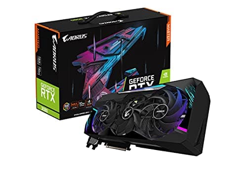 Gigabyte AORUS MASTER Rev 2.0 GeForce RTX 3080 10GB LHR 10GB GDDR6X Black image