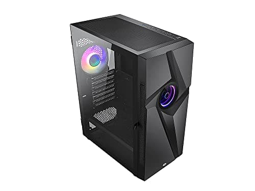 BGears b-Vortex-RGB ATX Mid Tower Black with Tempered Glass Side Panel and USB 3.2 Gen 1 Type-A, USB 2.0 Type-A Front Panel image