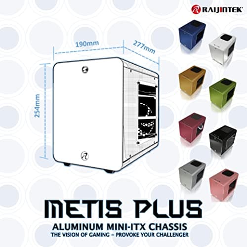 RAIJINTEK Metis Plus Mini-ITX Tower White with Acrylic Side Panel and USB 3.2 Gen 1 Type-A Front Panel image