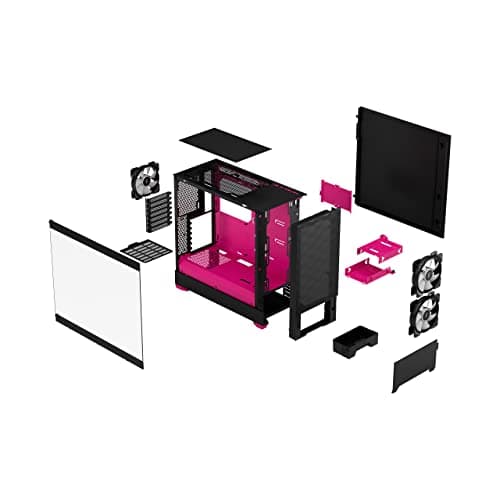 Fractal Design Pop Air ATX Mid Tower Pink / Black Tempered Glass Side Panel image