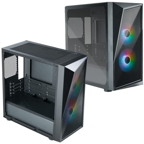 Cooler Master CMP 320 Micro ATX Mid Tower Black Tempered Glass Side Panel image