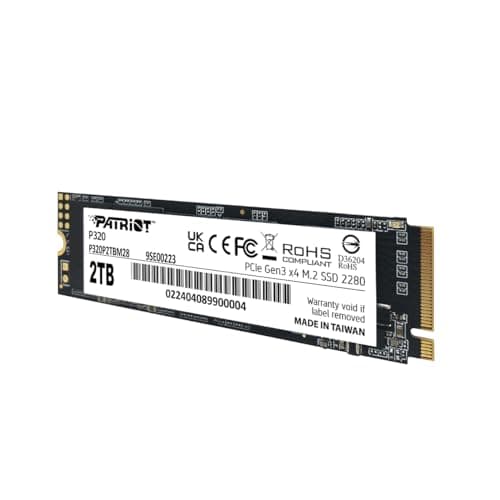 Patriot P320 2TB M.2-2280 SSD PCIe 3.0 x4 NVMe image