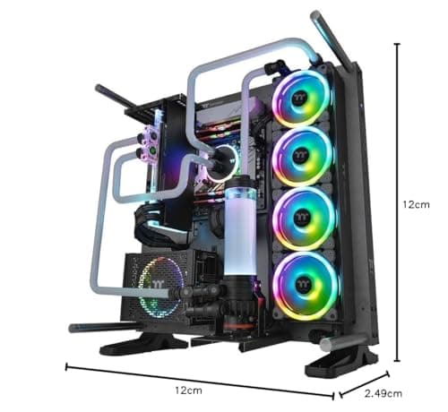 Thermaltake Riing Trio 12 TT Premium Edition 120mm Black RGB PWM 3-Pack image