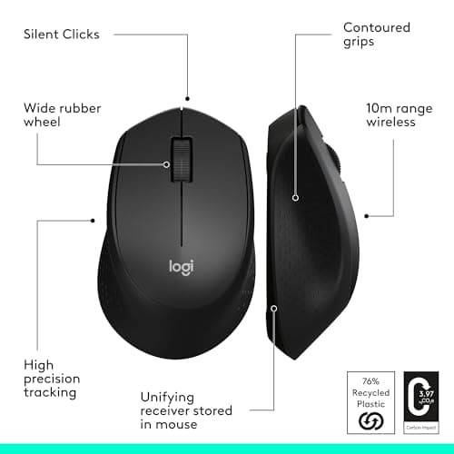 Logitech M330 SILENT PLUS Wireless Optical Mouse image